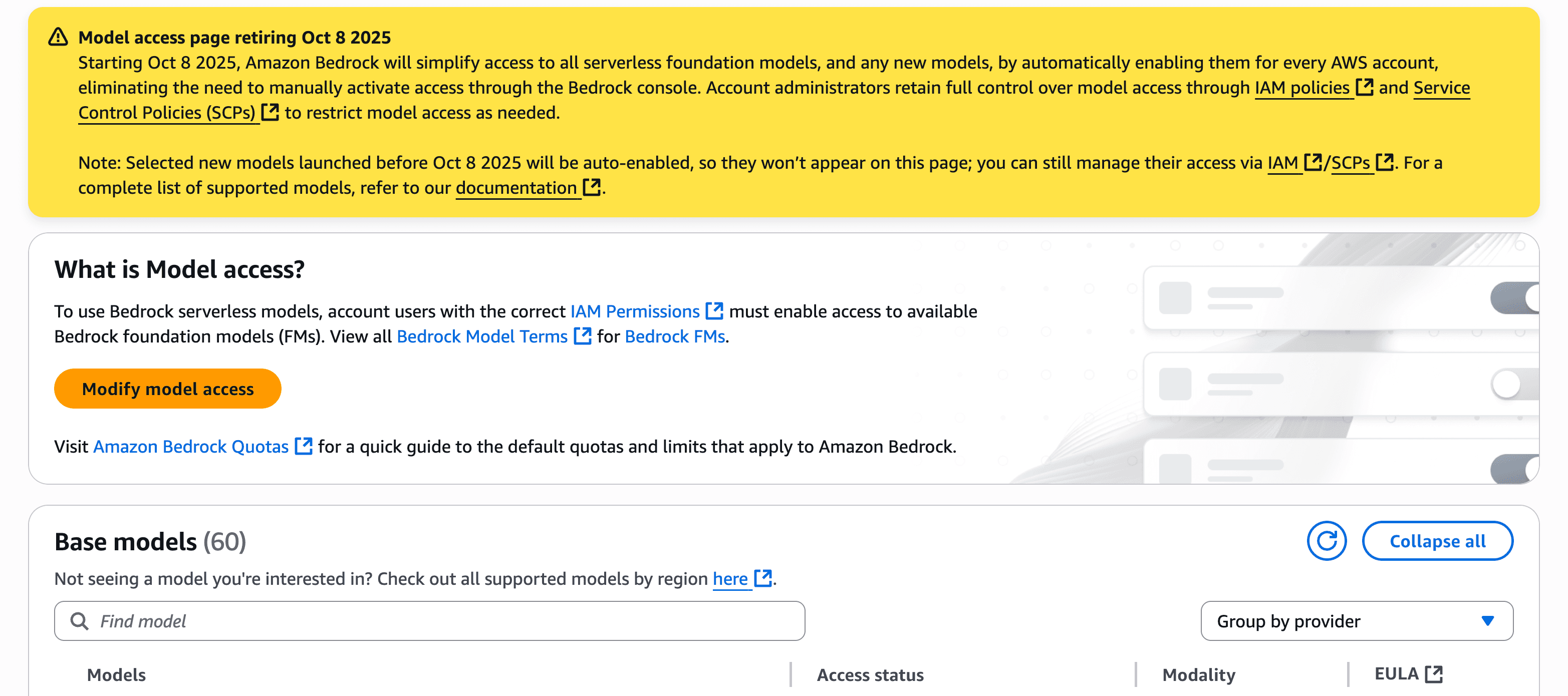 aws bedrock model access